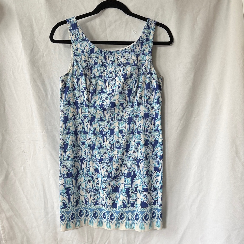 Lilly Pulitzer Blue and White Printed Mini Dress